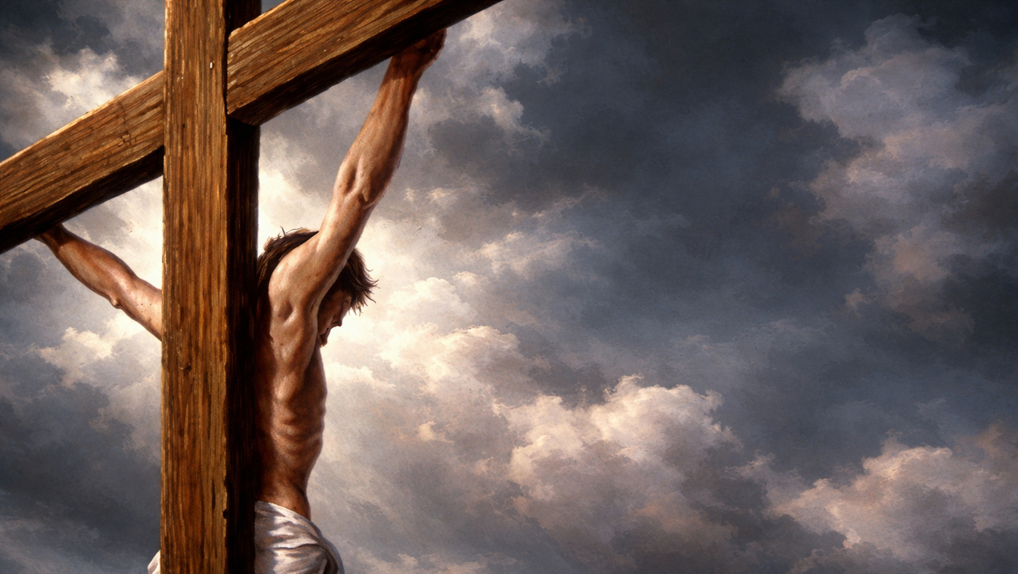 Jezus Christus sterft aan het kruis en draagt de straf van de zonde om vergeving en verzoening mogelijk te maken.